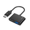 Hama 00200334 vaizdo kabelio adapteris DisplayPort HDMI + VGA (D-Sub) Juodas