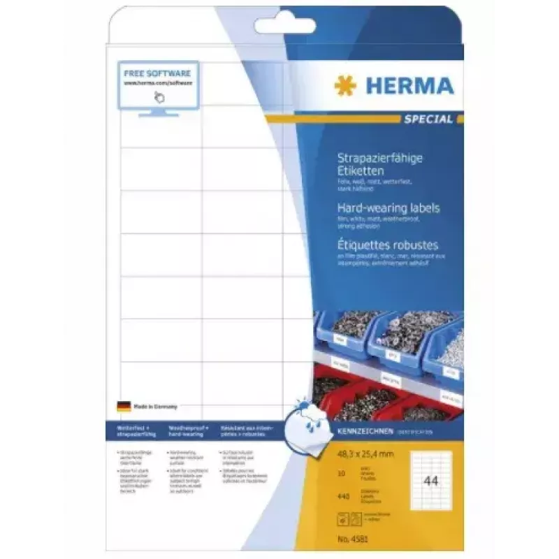 Lipnioji spausdintuvo etiketė HERMA 4581