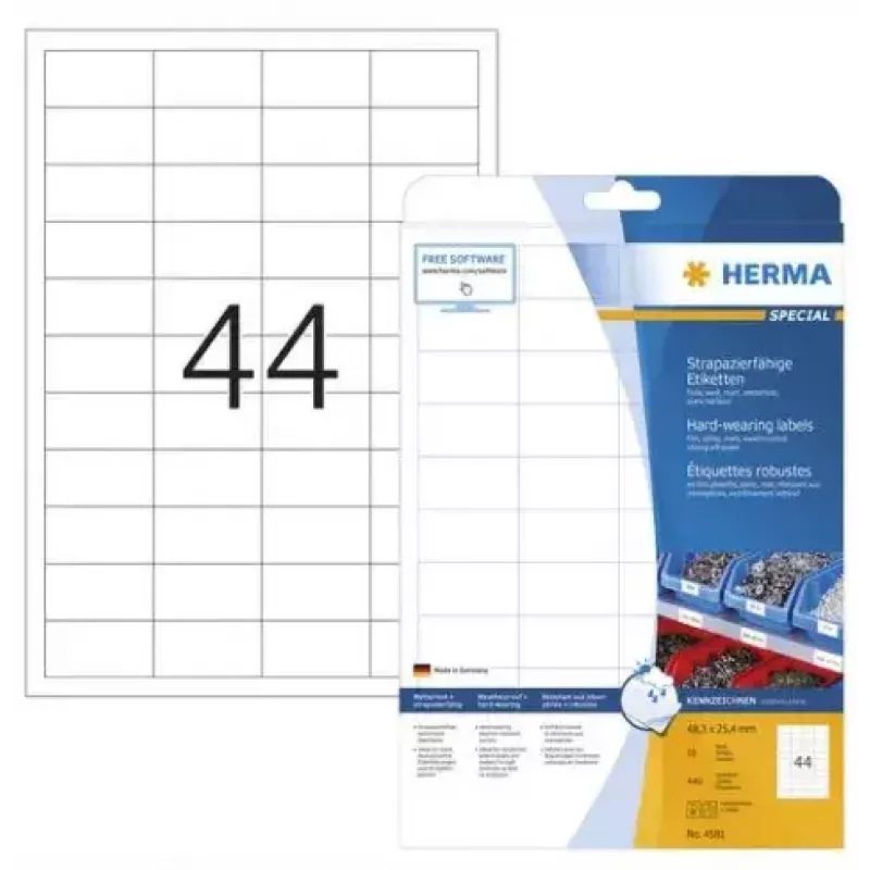 Lipnioji spausdintuvo etiketė HERMA 4581