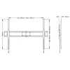 Sieninis laikiklis Multibrackets M Universal Tilt SD MAX 63–110 colių ekranams, VESA 200x300–1200x900, maks. apkrova 125 kg