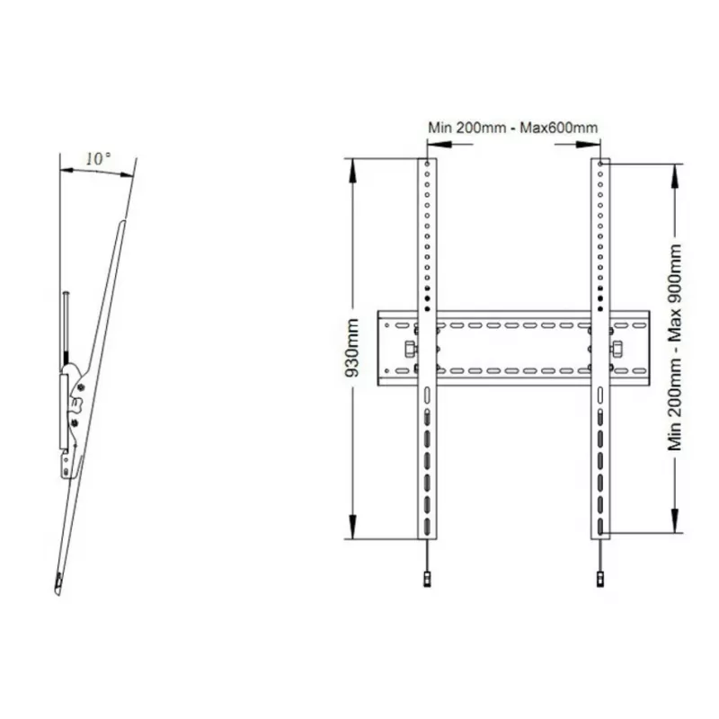 Sieninis laikiklis Multibrackets M Universal Tilt SD MAX 63–110 colių ekranams, VESA 200x300–1200x900, maks. apkrova 125 kg