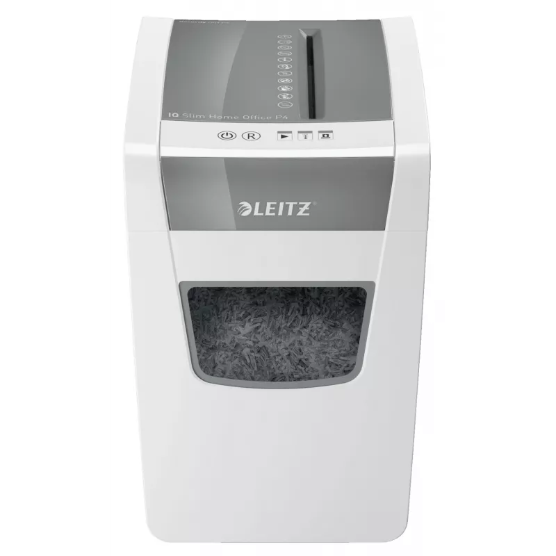 Leitz IQ plonas Home Office popieriaus smulkintuvas P4, kryžminis smulkinimas, 22 cm, 4 x 28 mm, 23 L, 225 lapai, 58 dB