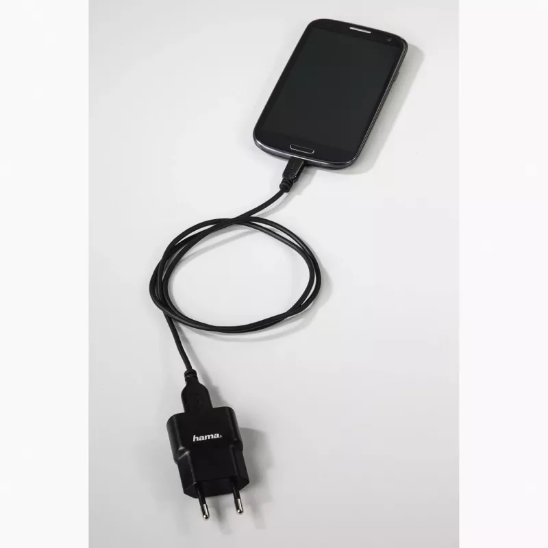 Hama 0,75 m USB laidas USB2.0-A/USB2.0 Micro-B Juodas
