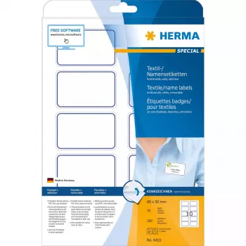Lipnios etiketės HERMA 4410 suapvalintas stačiakampis