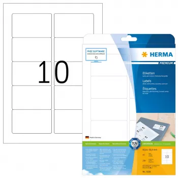 Lipnus spausdintuvo lipdukas HERMA Labels Premium A4 83,8x50,8 mm