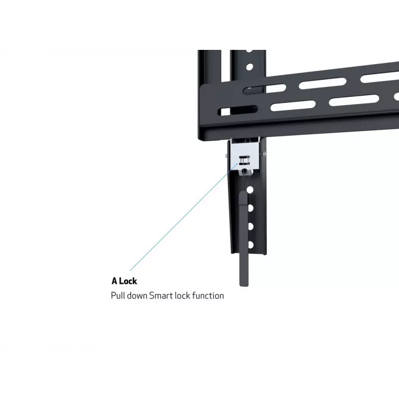 Sieninis laikiklis MULTIBRACKETS M Universal HD Portrait 60–100 colių ekranams, VESA 200x200–400x600, apkrova 100 kg, juodas