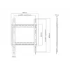 Sieninis laikiklis MULTIBRACKETS M Universal HD Portrait 60–100 colių ekranams, VESA 200x200–400x600, apkrova 100 kg, juodas