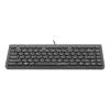 Manhattan plonas Wired USB Mini klaviatūra, 12 multimedijos/funkcinių klavišų, integruotas 1,5 m (5 pėdų) USB-A kabelis, kompaktiškas, žemo profilio formatas, PC ir nešiojamiesiems kompiuteriams, juoda