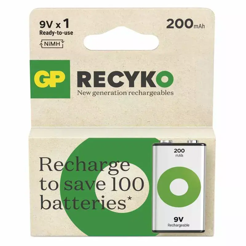 Įkraunama baterija GP Batteries Recyko B2552 200 mAh 8,4 V NiMH
