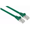Intellinet tinklo komutacinis kabelis, Cat7 kabelis/Cat6A kištukai, 2 m, žalias, varis, S/FTP, LSOH / LSZH, PVC, RJ45, auksuoti kontaktai, nesikabinantis, su apsauga, garantija visam laikui