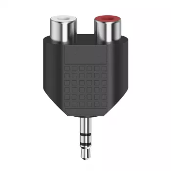 Hama 00205187 Kabelio jungčių adapteris 3,5 mm į 2 x RCA juoda sidabrinė