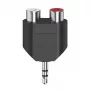Hama 00205187 Kabelio jungčių adapteris 3,5 mm į 2 x RCA juoda sidabrinė