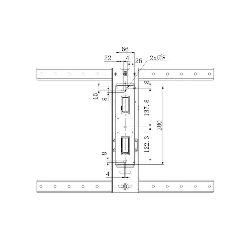 Montavimo svirtis Multibrackets M VESA Flexarm Thin Juoda