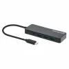 Manhattan USB-C dokas / šakotuvas, prievadai (x7): USB-A (x7), 5 Gbps (USB 3.2 Gen1 t. y. USB 3.0), išorinis maitinimas nereikalingas, universalus visiems įrenginiams, 15 cm laidas, SuperSpeed USB, juodas, trejų metų garantija