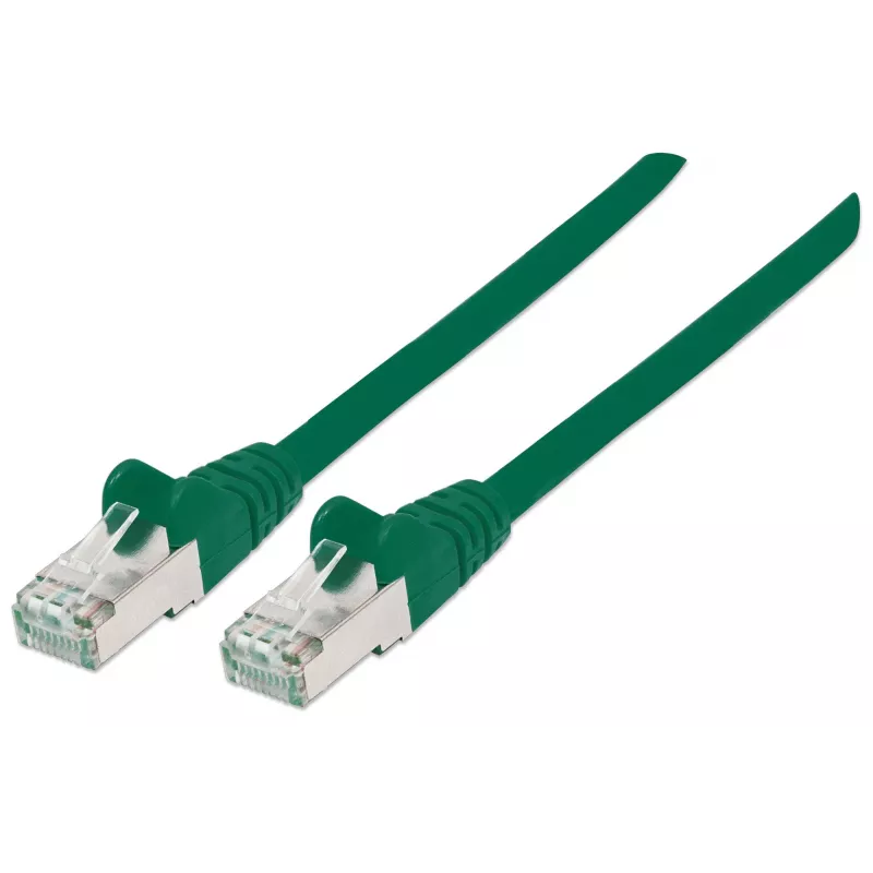 Intellinet Network komutacinis kabelis, Cat6A, 3m, Green, Copper, S/FTP, LSOH / LSZH, PVC, RJ45, Gold Plated Contacts, Snagless, Booted, Lifetime Warranty
