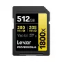 „Lexar Professional 1800x“ 512 GB UHS-II SDXC atminties kortelė (GOLD serija)