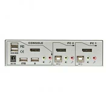 Lindy 2 prievadų KVM Switch Pro USB 2.0, DisplayPort 1.2 su TTU