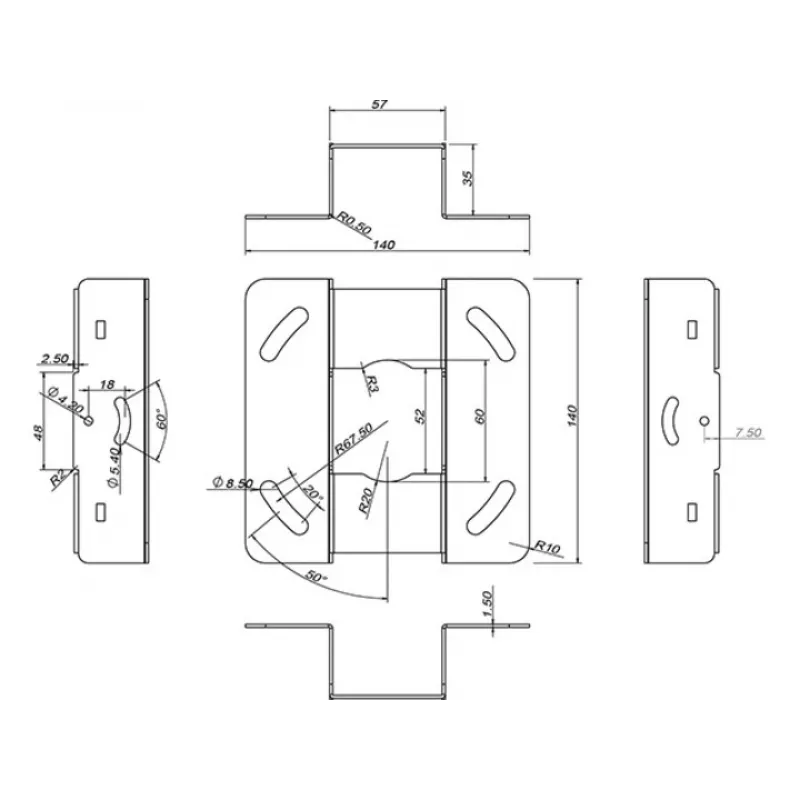 Multibrackets M Universal Projector Ceiling mount 600-1000 with Fine tune