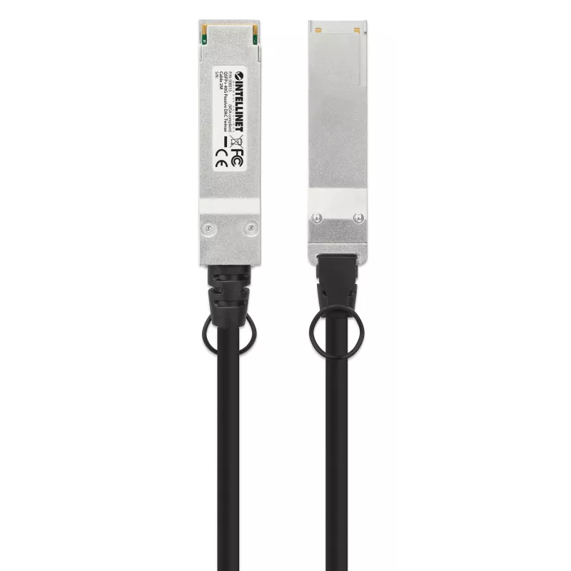 Intellinet 2 m 40G QSFP+ pasyvus tiesioginio prijungimo vario Twinax laidas 30AWG MSA QSFP-H40G-CU2M suderinamas