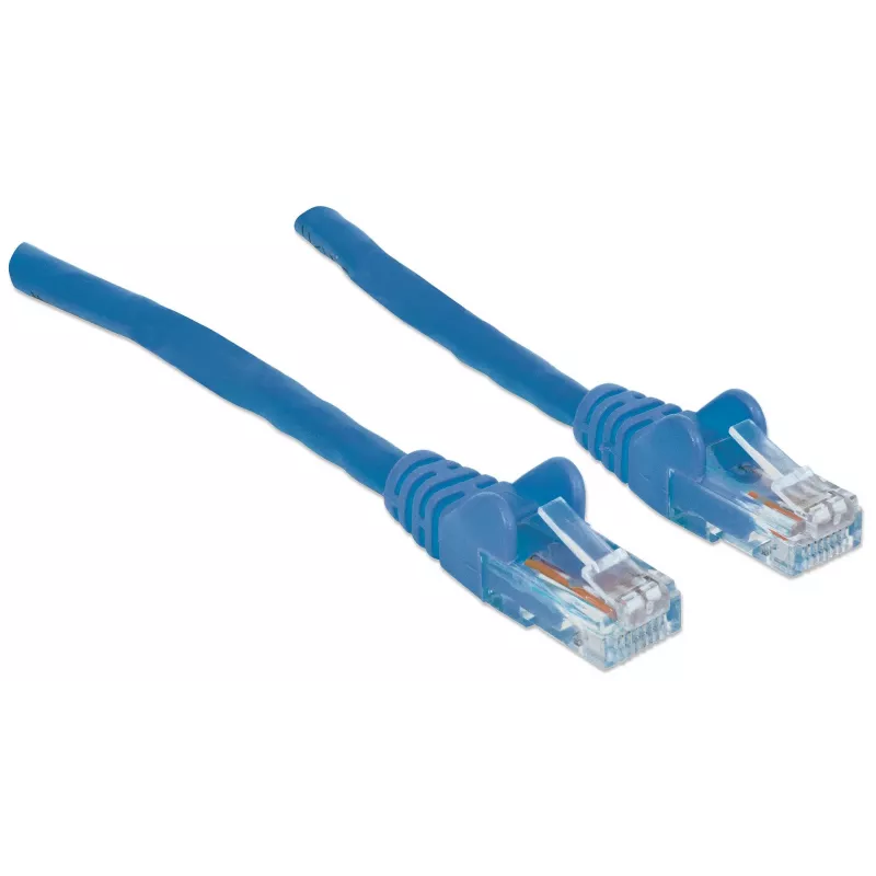 “Intellinet” tinklo kabelis, Cat6A, 7,5 m, mėlynas, varis, S/FTP, LSOH / LSZH, PVC, RJ45, paauksuoti kontaktai, nesivelkantis, apsaugotas, garantija visam tarnavimo laikui