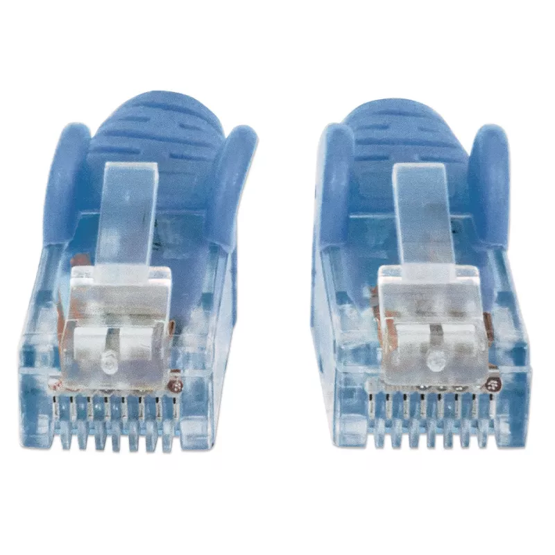 “Intellinet” tinklo kabelis, Cat6A, 7,5 m, mėlynas, varis, S/FTP, LSOH / LSZH, PVC, RJ45, paauksuoti kontaktai, nesivelkantis, apsaugotas, garantija visam tarnavimo laikui