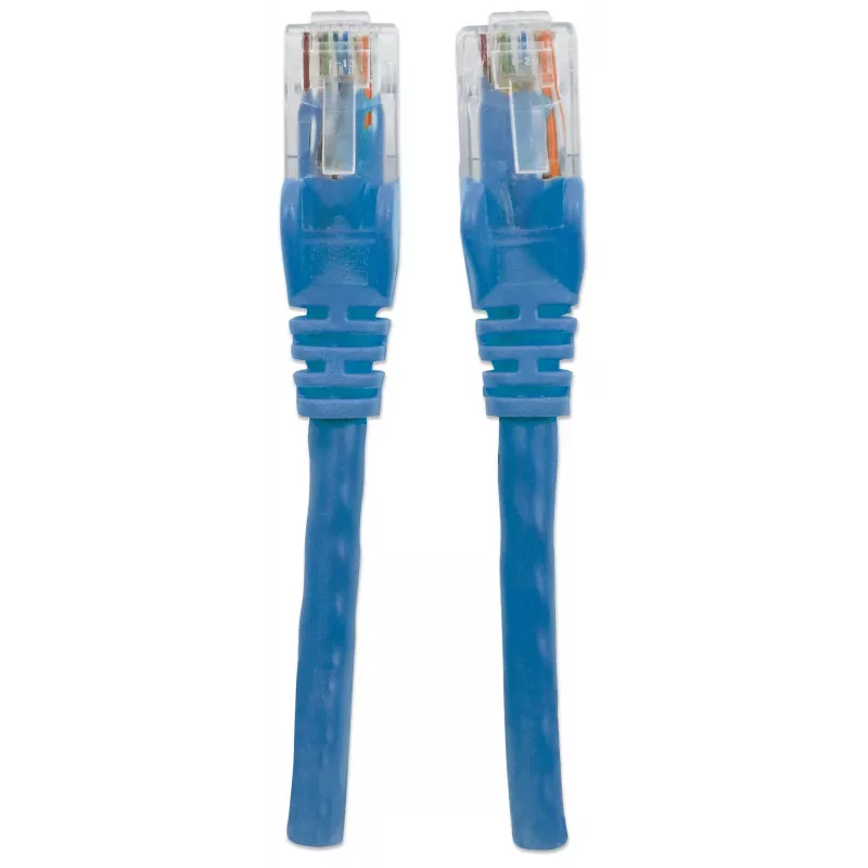 “Intellinet” tinklo kabelis, Cat6A, 7,5 m, mėlynas, varis, S/FTP, LSOH / LSZH, PVC, RJ45, paauksuoti kontaktai, nesivelkantis, apsaugotas, garantija visam tarnavimo laikui