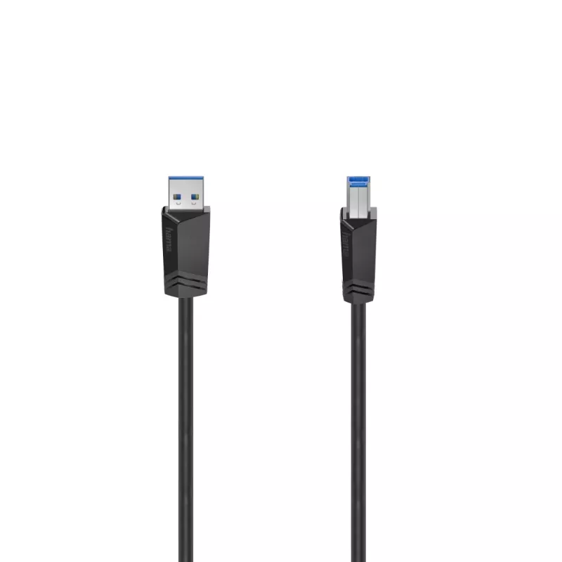 Hama 00200625 USB laidas USB 3.2 Gen 1 (3.1 Gen 1) 1,5 m USB A USB B juodas
