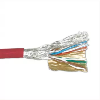 „Patch“ kabelis ACT CAT6 S/FTP PVC lankstus raudonas 305 m