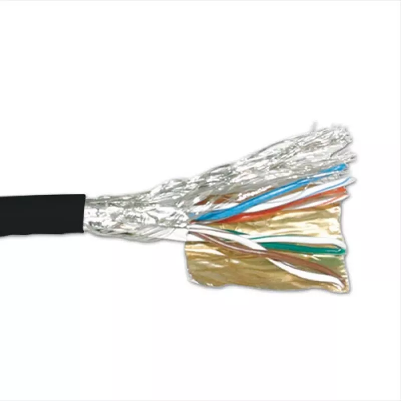 ACT CAT6 S/FTP PVC vytos poros komutacinis kabelis juodas 305 m