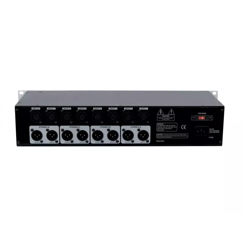 Maišytuvas Omnitronic MZD-88 8 kanalų 20–20000 Hz Sidabrinis