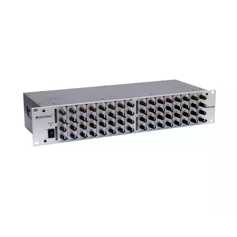 Maišytuvas Omnitronic MZD-88 8 kanalų 20–20000 Hz Sidabrinis