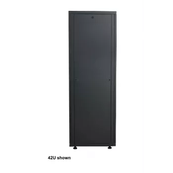 Intellinet 19 colių tinklo spinta – laisvai stovinti (Basic), 32U, 600x800 mm (plotis x gylis), juoda, plokščia pakuotė, maks. 600 kg, vieno taško durų užraktas, po vieną užraktą šoninėms panelėms, naudojamas gylis 123–573 mm, stovas, IP20, plieninė