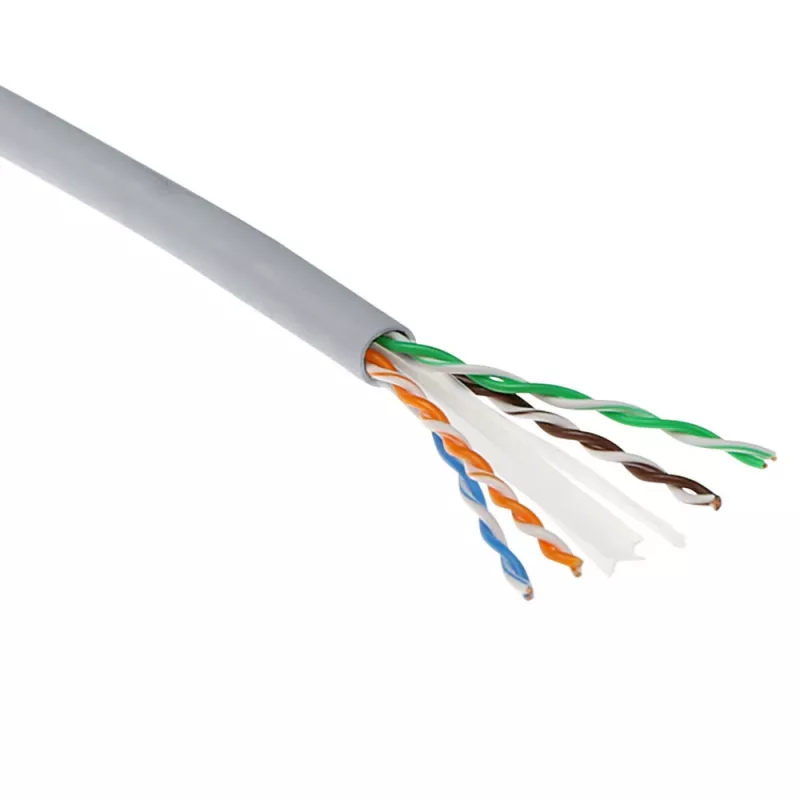 ACT CAT6 U/UTP vientisas vytos poros kabelis, PVC, AWG 24, CPR: B2ca, 500 m