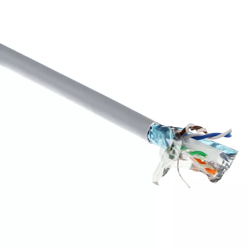 ACT CAT6A F/UTP vientisas vytos poros kabelis, PVC, AWG 23, CPR: B2ca, 500 m