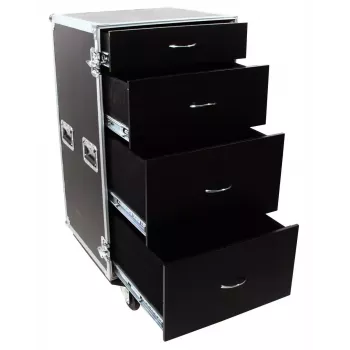Flight case Roadinger 30126432 Fanera Juoda Sidabrinė 64.5 kg