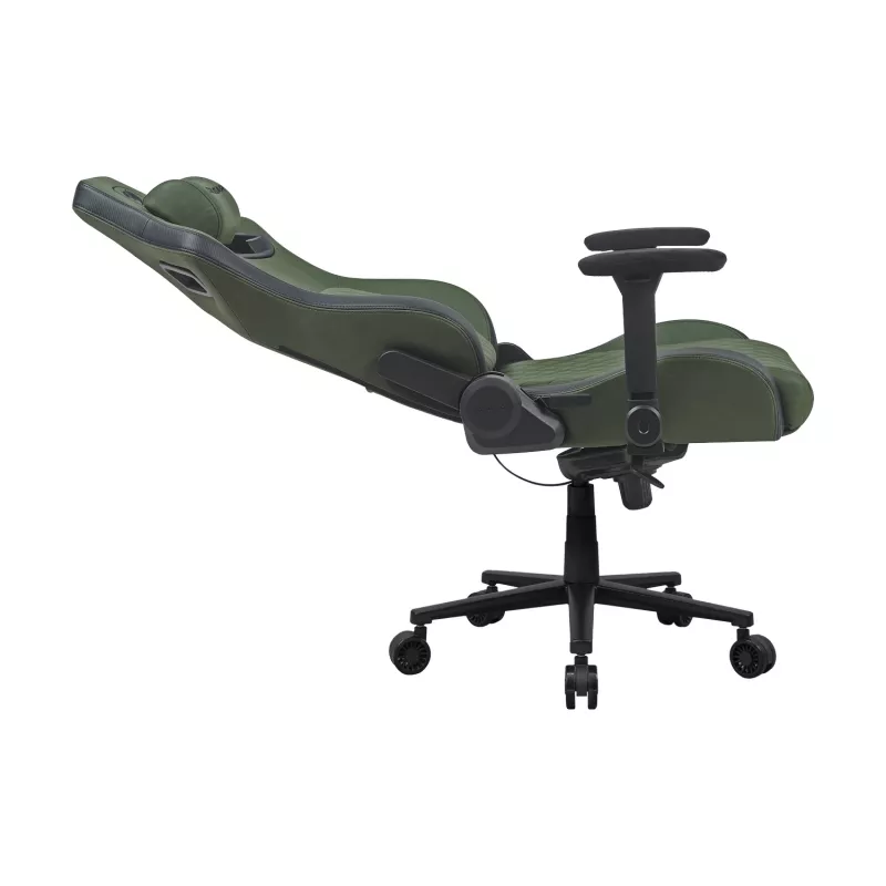Universali žaidimų kėdė Cougar DEFENSOR S ARMY GREEN F — minkštinta sėdynė, maks. 150 kg, P 760 × G 690 mm, A 129,5–137 cm