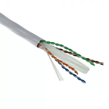 ACT Cat 6A U/UTP solidus instaliacinis kabelis, PVC Eca 23AWG pilkas 500 metrų