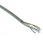 ACT Cat 6 F/UTP montažinis kabelis, PVC, CPR euroklasė ECA, 24AWG, pilkas 500 metrų
