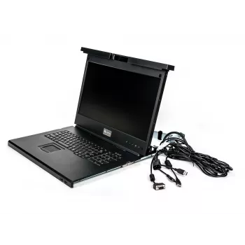 Vertiv Avocent LRA185KMM-205 stovo pultas 48,3 cm (19 colių) 1366 x 768 taškų Plastikas, Plienas Juoda 1U