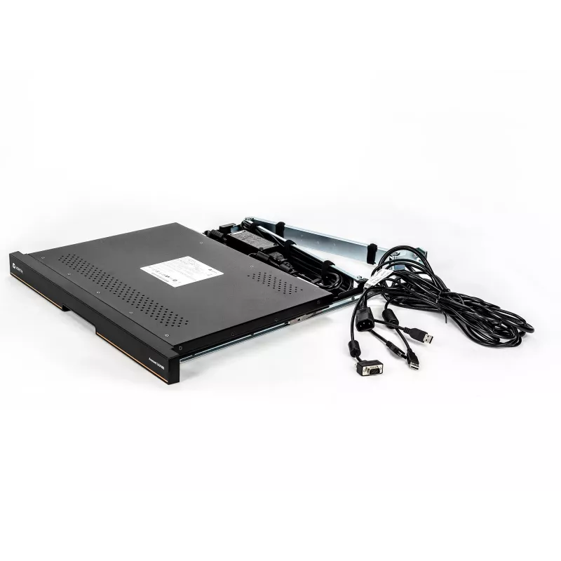Vertiv Avocent LRA185KMM-205 stovo pultas 48,3 cm (19 colių) 1366 x 768 taškų Plastikas, Plienas Juoda 1U