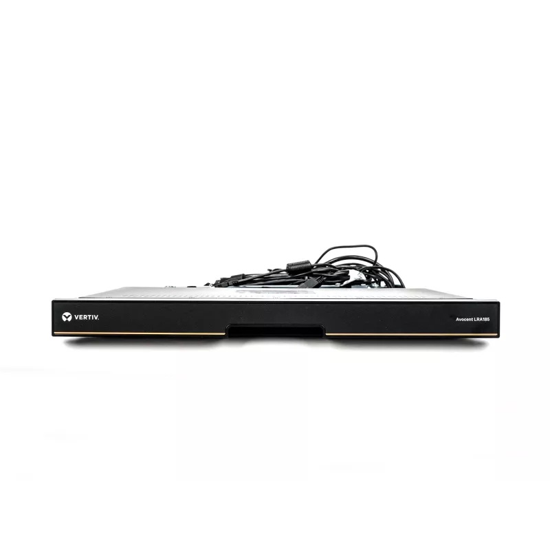 Vertiv Avocent LRA185KMM-205 stovo pultas 48,3 cm (19 colių) 1366 x 768 taškų Plastikas, Plienas Juoda 1U