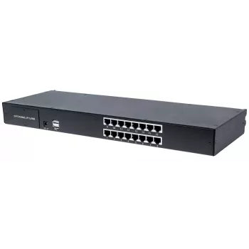 Intellinet modulinis 16 prievadų CAT5 VGA KVM jungiklis, skirtas naudoti su produktų numeriais 507622, 507738, 507981, 507998, 508025, 508032, 508049 ir 508056