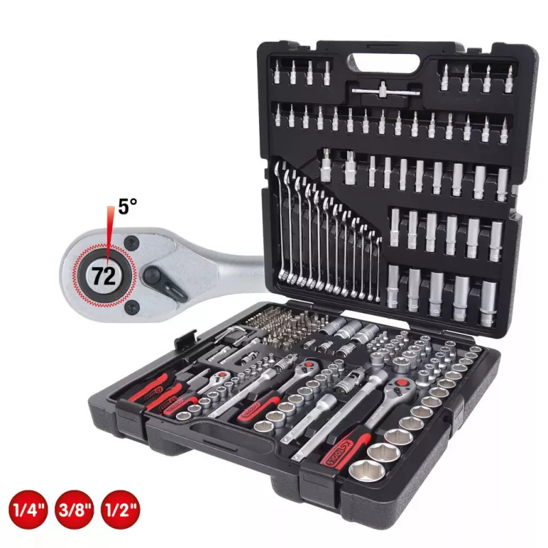 Veržliarakčių galvučių rinkinys KS Tools 917.0216