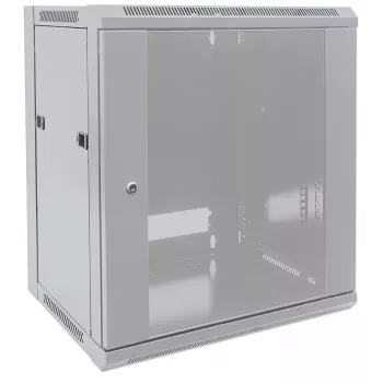 Intellinet 19 colių tinklo spinta - montavimas ant sienos (standartinė), 9U, 600 mm gylio, pilka, plokščia pakuotė, maks. 60 kg, tinkama naudoti ir ant stalo ar grindų, naudingas gylis 410 mm, metalinės ir stiklo durys, galinė panelė, nuimami šonai, dalys montavimui ant sienos (pvz., varžtai / kaiščiai) neįeina