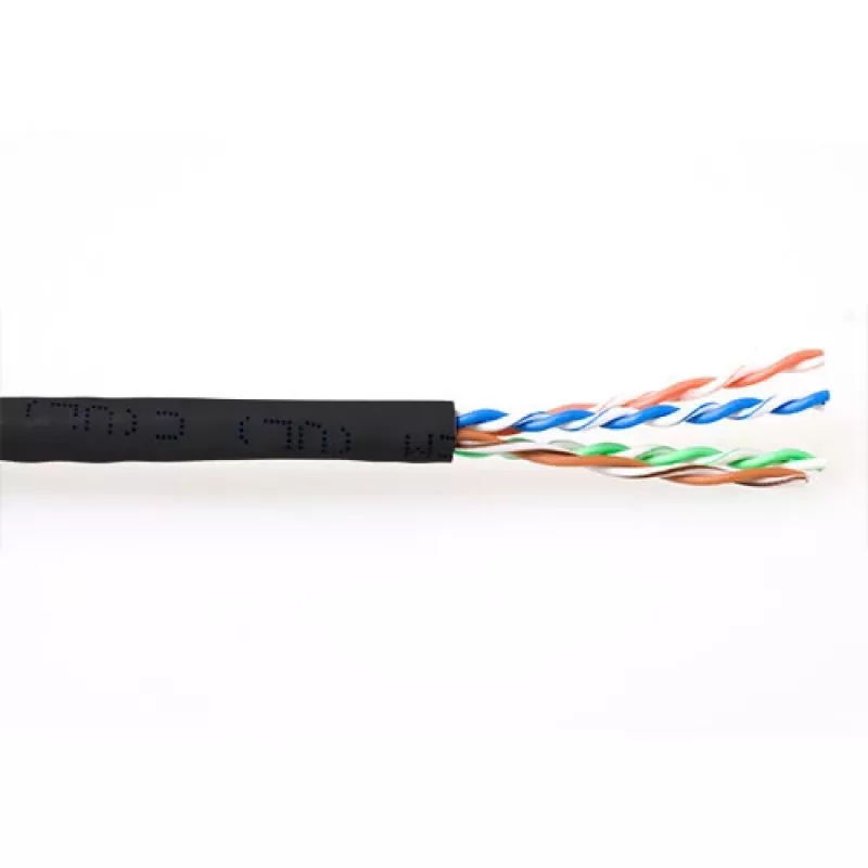komutacinis kabelis ACT CAT6A U/UTP PVC 305m Juoda