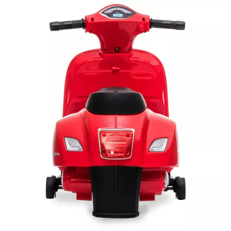 Elektrinis važiuojamas paspirtukas Jamara Vespa Mini — maitinamas baterijomis, 4 ratai, skirtas vaikams nuo 1,6 metų, šviesos, spalvos: juoda / raudona