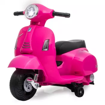 Elektrinis važinėjamas Jamara Vespa Mini paspirtukas, maitinamas baterijomis, 4 ratai, amžius nuo 1,6 metų, šviesos, juodas arba rožinis