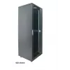 “Intellinet” 19 colių tinklo spinta - laisvai pastatoma (Basic), 22U, 600x800 mm (plotis x gylis), juoda, plokščia pakuotė, maks. 600 kg, vieno taško durų užraktas, po vieną užraktą šoninėms plokštėms, naudojamas gylis 123–573 mm, stovas, IP20, plienas