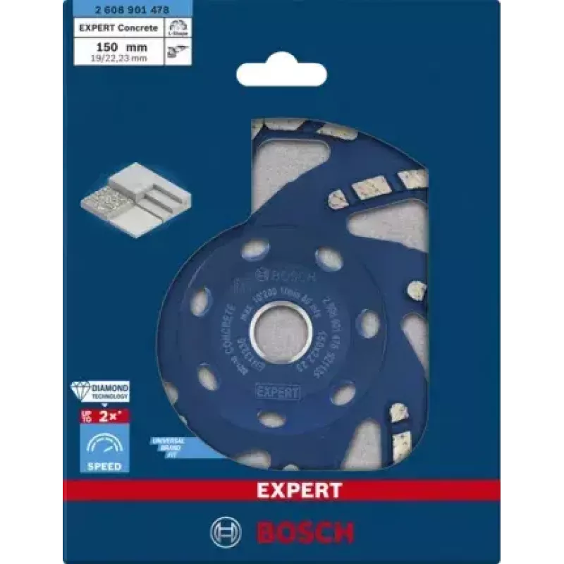 Šlifavimo diskas Bosch 2 608 901 478 plokščias centras betonui