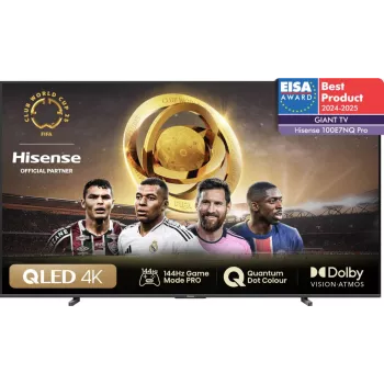 Hisense 100E77NQ PRO 2.54 m (100 colių) 4K Ultra HD Išmanusis televizorius Wi-Fi Juodas 500 cd/m²